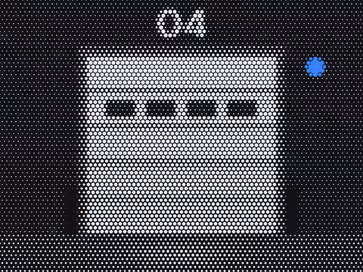Halftone drawing of a numbered loading dock door