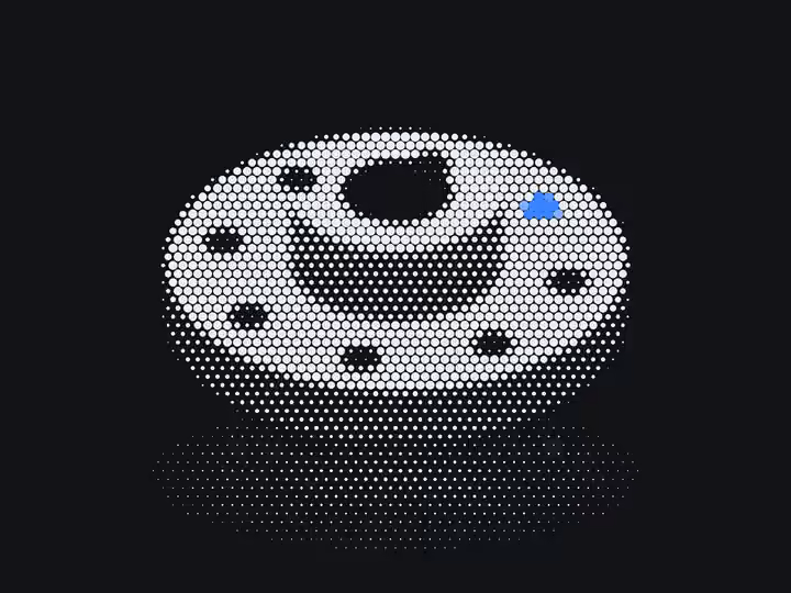 Halftone drawing of a machined pipe flange