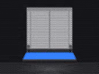 Halftone drawing of the back of a truck with its liftgate lowered